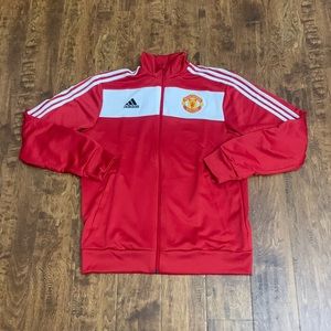 Adidas Men’s Manchester United 3-Stripes Track Top FR3849 Size Large
